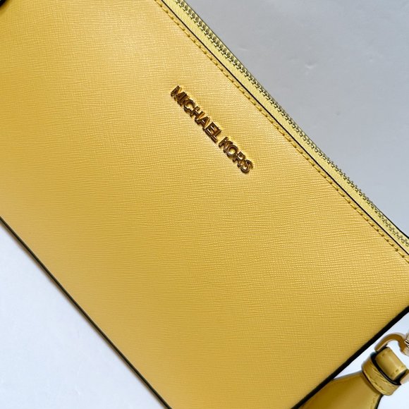 Michael Kors Jet Set Travel Small Crossbody Bag Teach Attached Daffodil - Picture 12 of 13